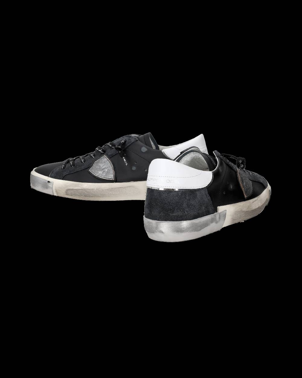 Philippe Model Sneaker bassa Prsx uomo - nero e argento Saldi