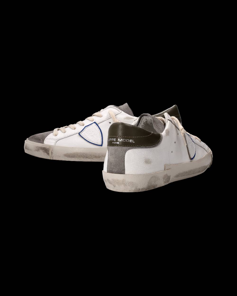 Philippe Model Sneaker Prsx Uomo, Bianco e Antracite In Saldo