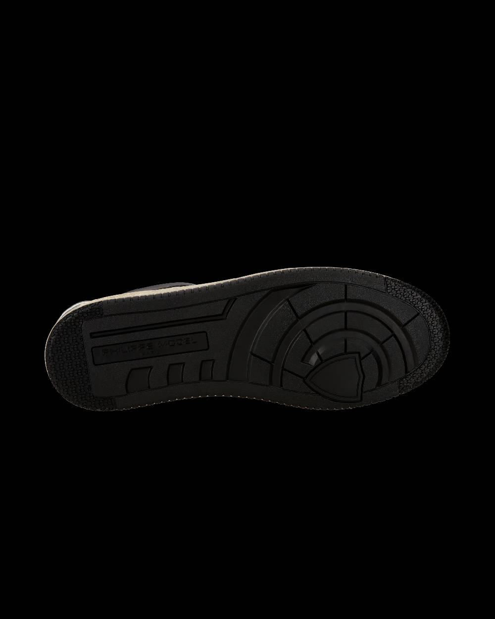 Philippe Model Sneaker streetwear Lyon da uomo in pelle riciclata - Nero e arancione In Vendita