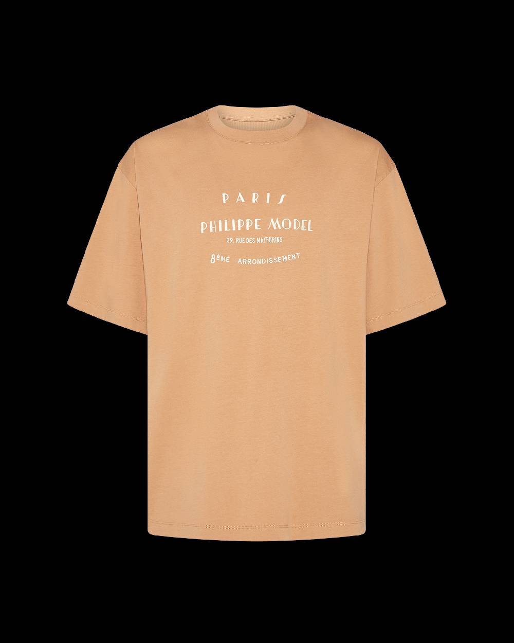 Philippe Model T-Shirt Maurice da Uomo Marrone in Jersey Offerte