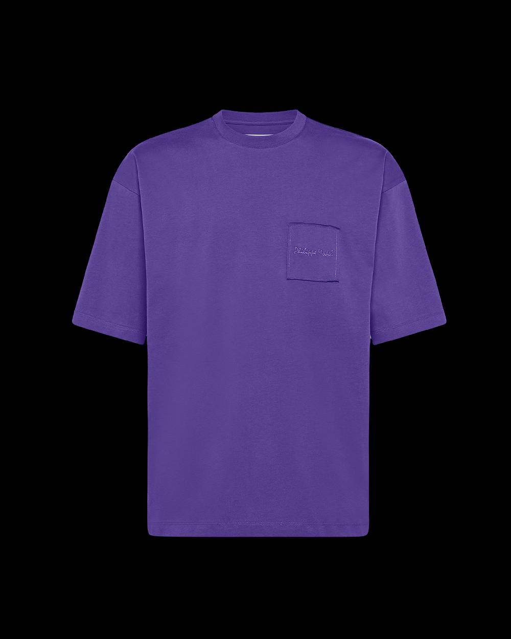 Philippe Model T-Shirt Maurice da Uomo Viola in Jersey I Più Venduti
