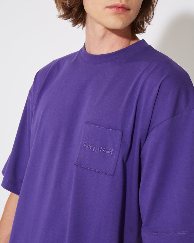 Philippe Model T-Shirt Maurice da Uomo Viola in Jersey I Più Venduti