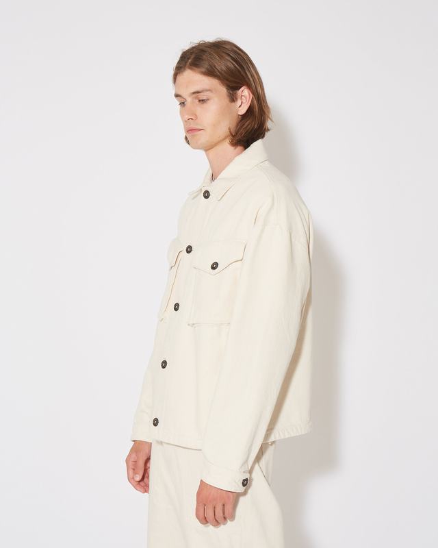 Philippe Model Giacca GERARD da Uomo Beige ecru in Bull Denim 2025