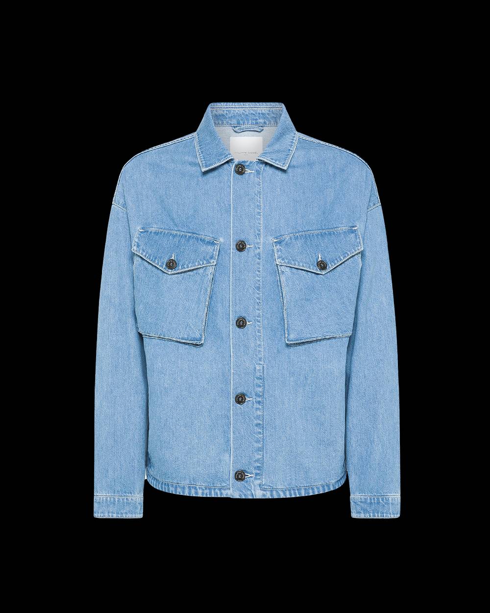 Philippe Model Overshirt In Denim Gerard da Uomo Azzurra in Denim Italia
