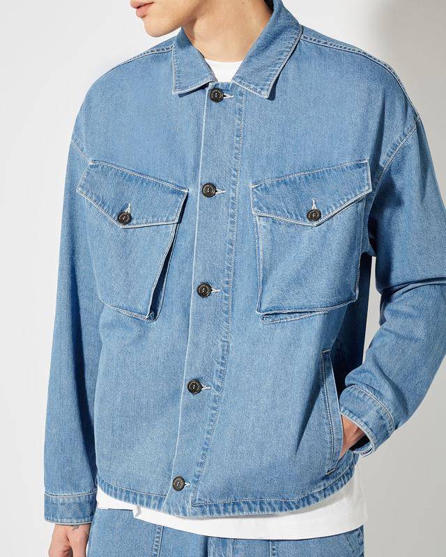 Philippe Model Overshirt In Denim Gerard da Uomo Azzurra in Denim Italia