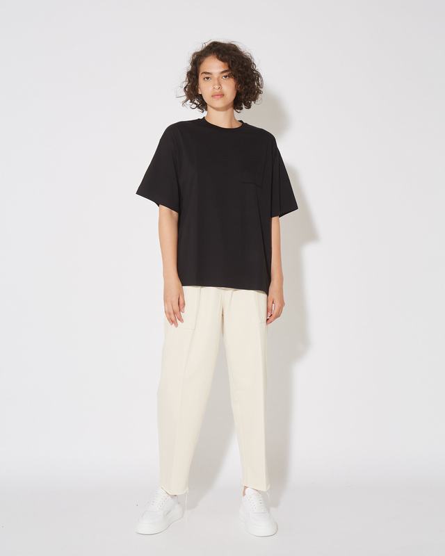 Philippe Model Pantaloni Coline da Donna Ecru in Bull Denim Acquista Ora