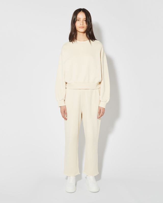 Philippe Model Pantaloni Claire da Donna Beige ecru in Jersey Consegna Veloce