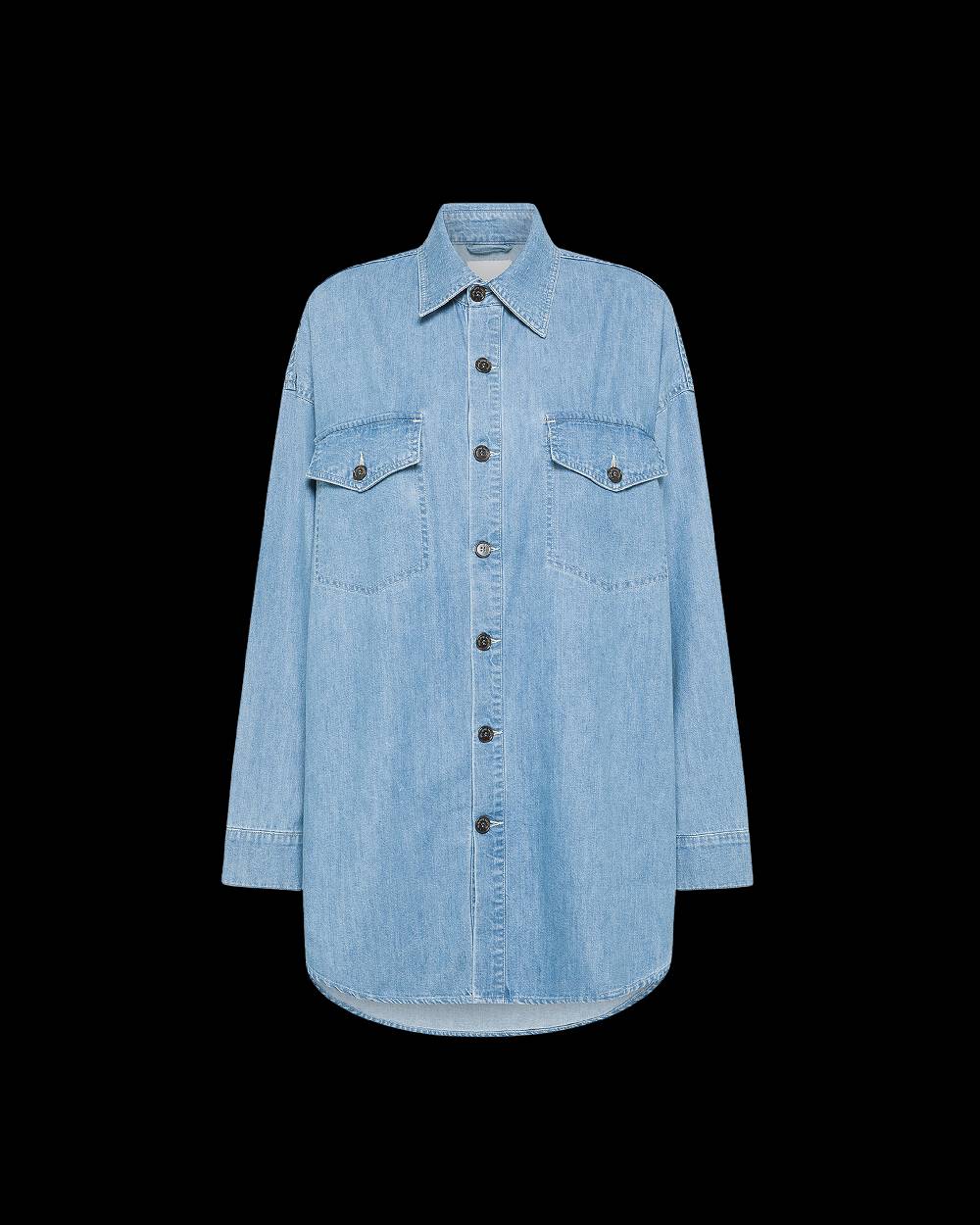 Philippe Model Camicia in Jeans Diane da Donna Azzurra in Denim Promozione Limitata