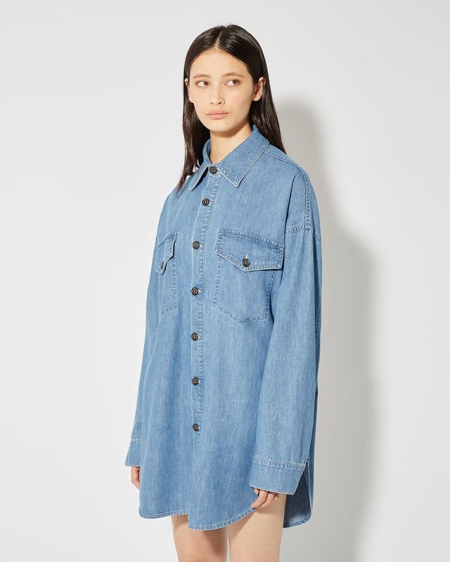 Philippe Model Camicia in Jeans Diane da Donna Azzurra in Denim Promozione Limitata
