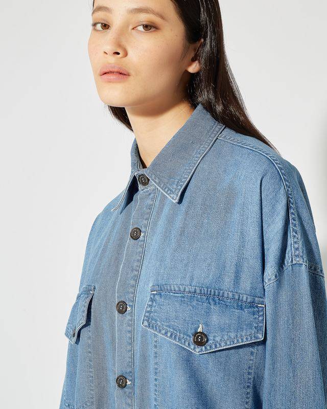 Philippe Model Camicia in Jeans Diane da Donna Azzurra in Denim Promozione Limitata