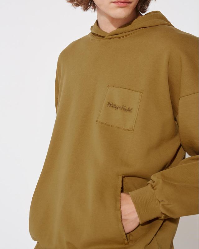 Philippe Model Felpa con cappuccio JEROME da Uomo Senape in Jersey Offerte