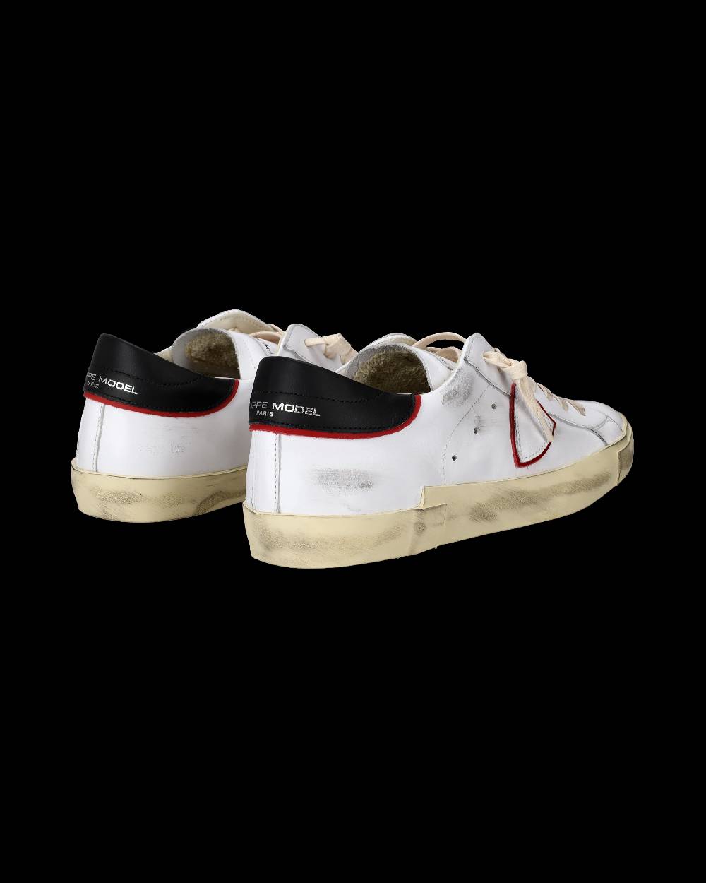 Philippe Model Sneakers Prsx da Uomo Bianche e Rosse in Pelle Nuovo