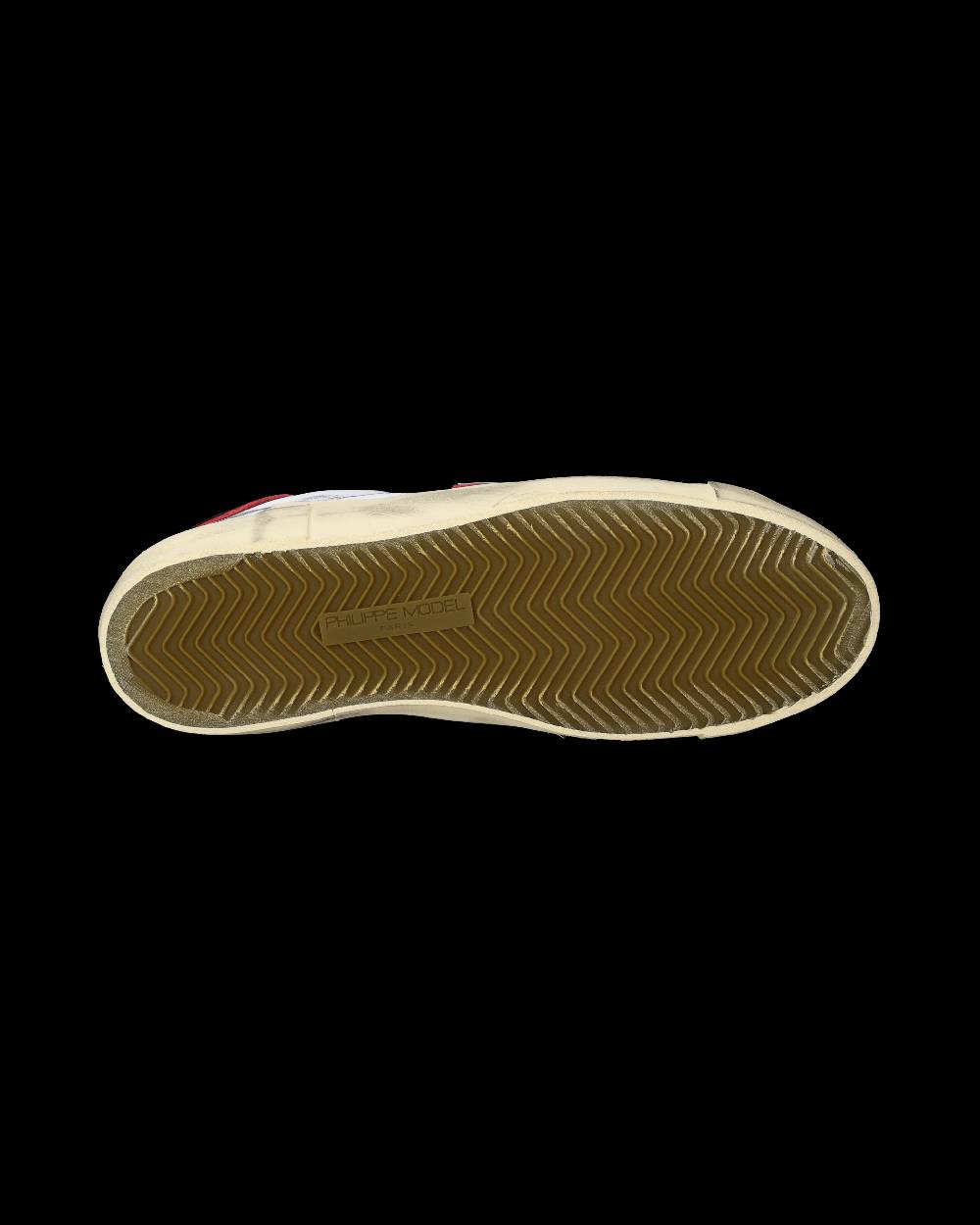 Philippe Model Sneakers Prsx da Uomo Bianche e Rosse in Pelle Nuovo