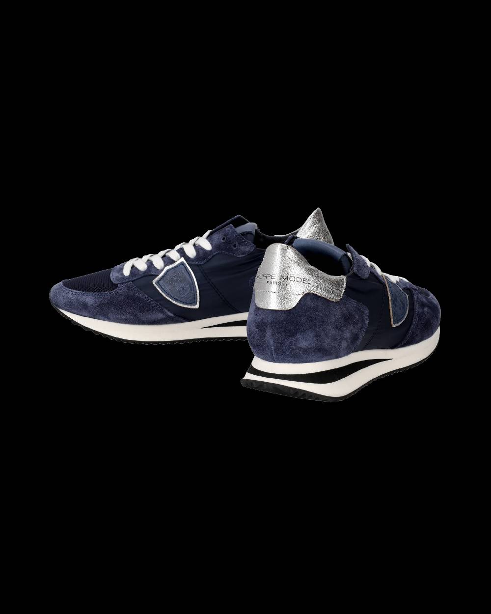 Philippe Model Snaker bassa Trpx donna - blu e argento Soddisfazione Garantita