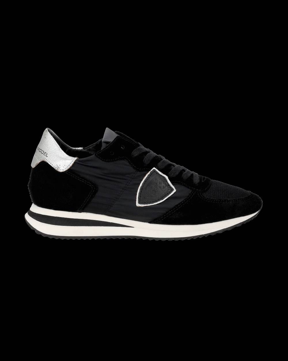 Philippe Model Snaker bassa Trpx donna - nero e argento Online