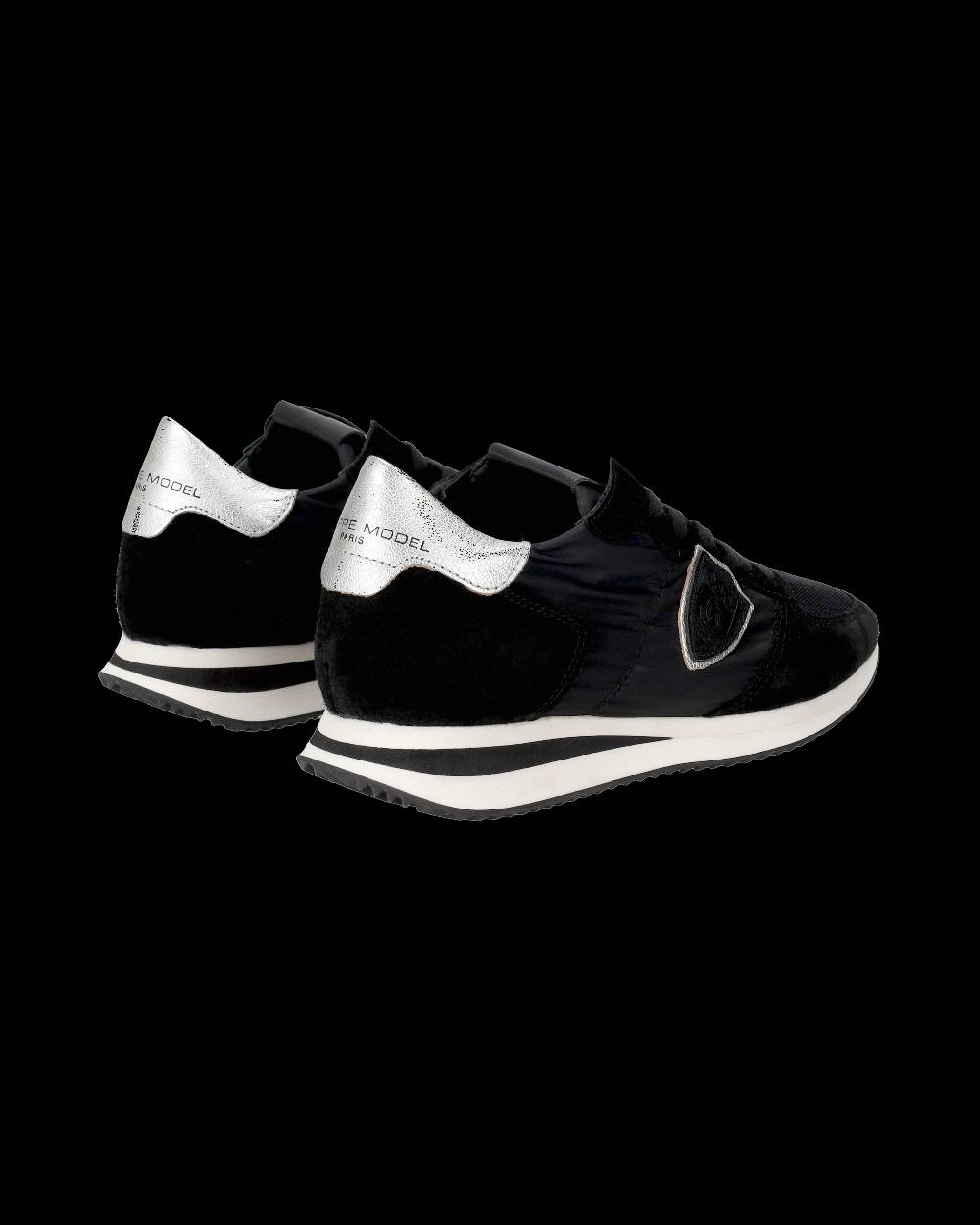 Philippe Model Snaker bassa Trpx donna - nero e argento Online