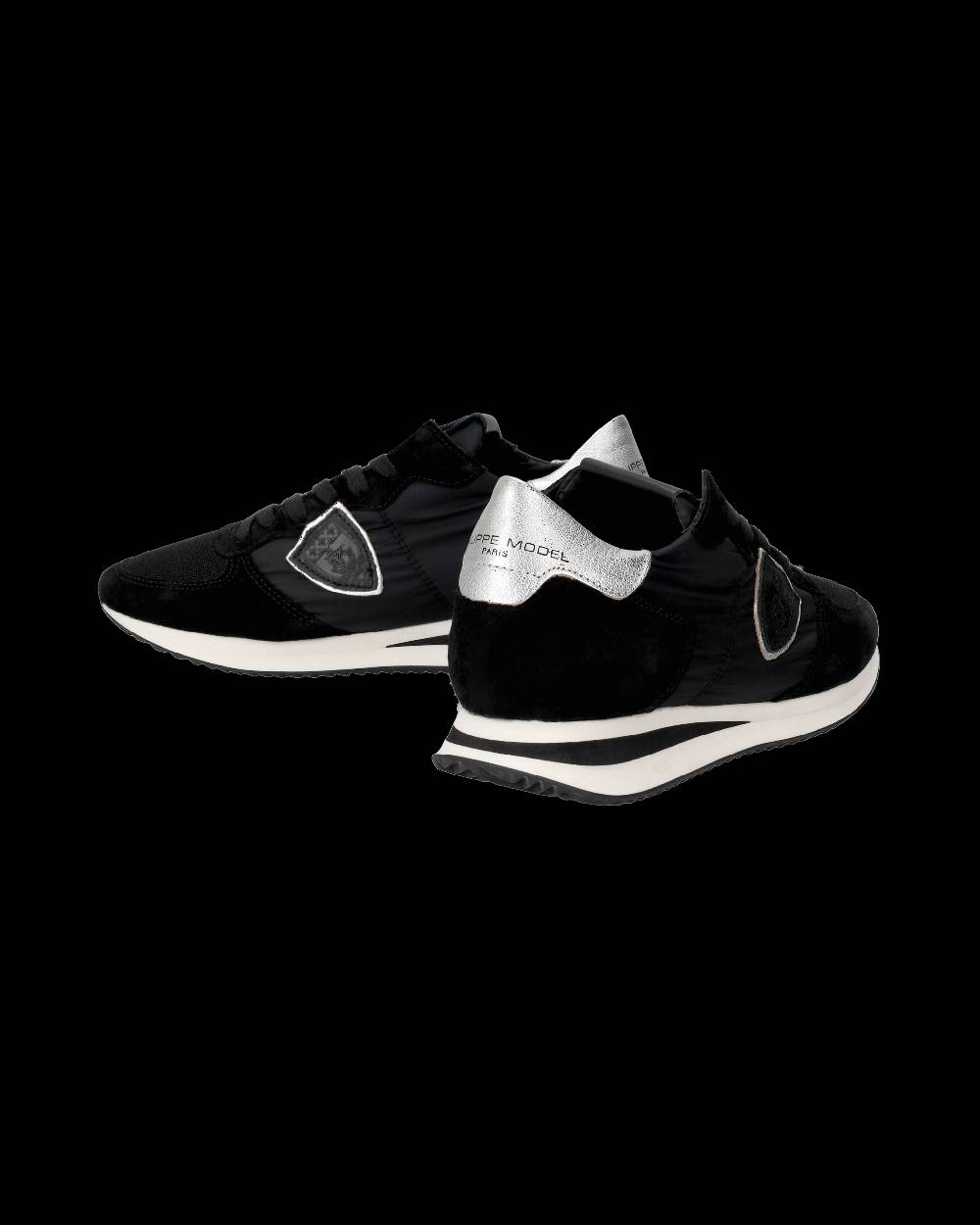 Philippe Model Snaker bassa Trpx donna - nero e argento Online