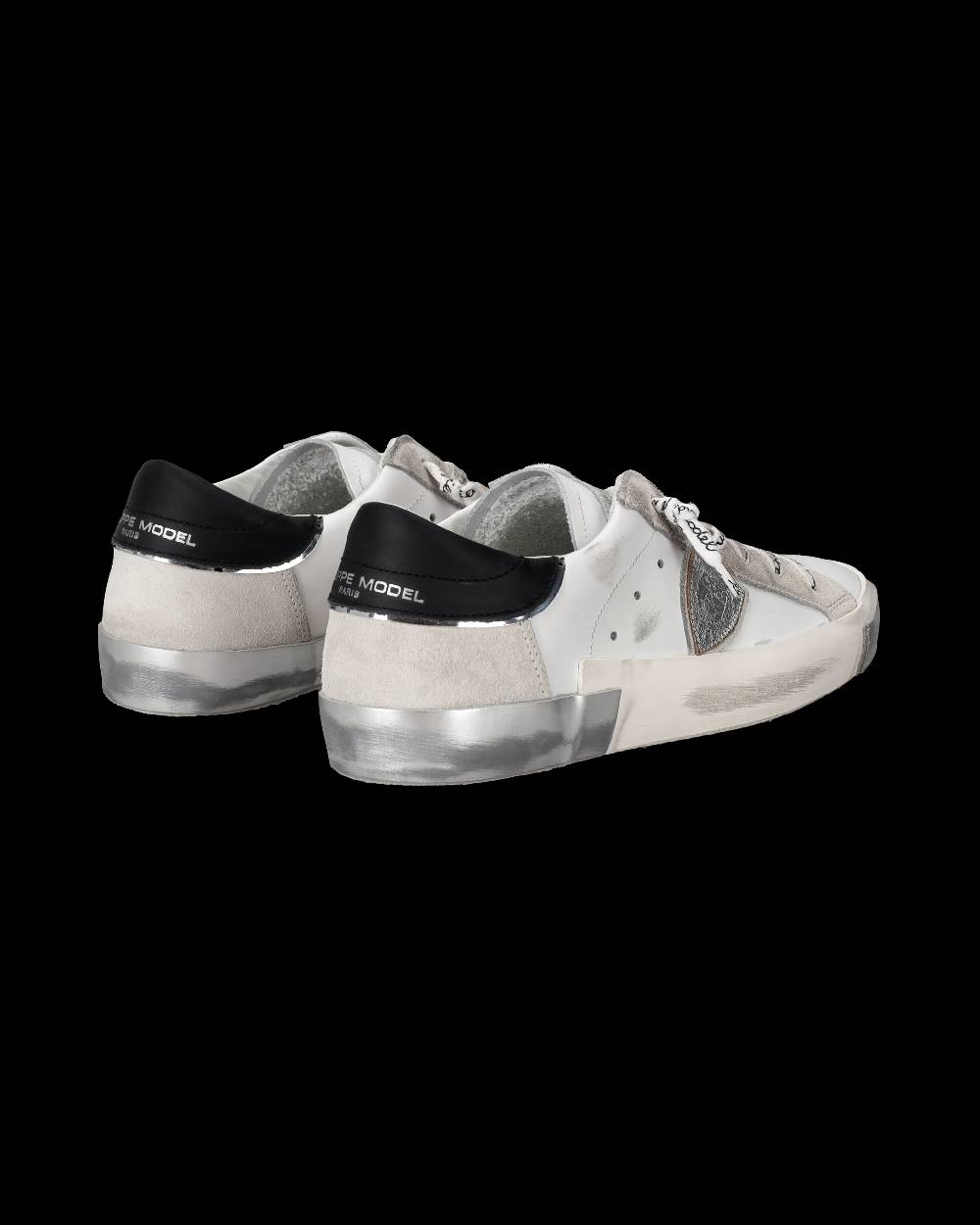 Philippe Model Sneaker bassa Prsx donna - bianco e argento Fino Al -60%