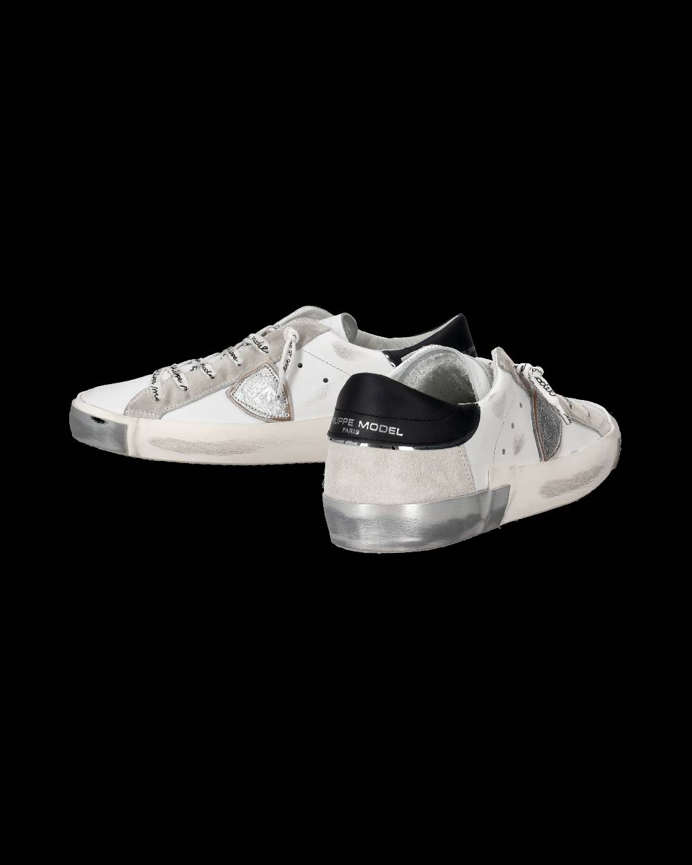 Philippe Model Sneaker bassa Prsx donna - bianco e argento Fino Al -60%