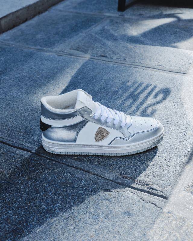 Philippe Model Sneaker mid rise Lyon donna - argento e bianco Saldi