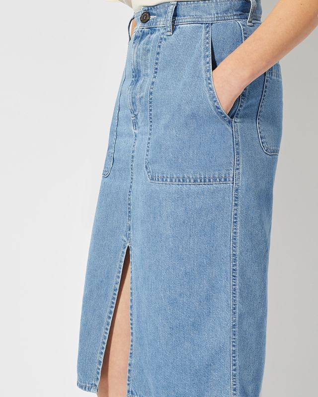 Philippe Model Gonna Di Jeans Seline da Donna Azzurra in Denim Moda