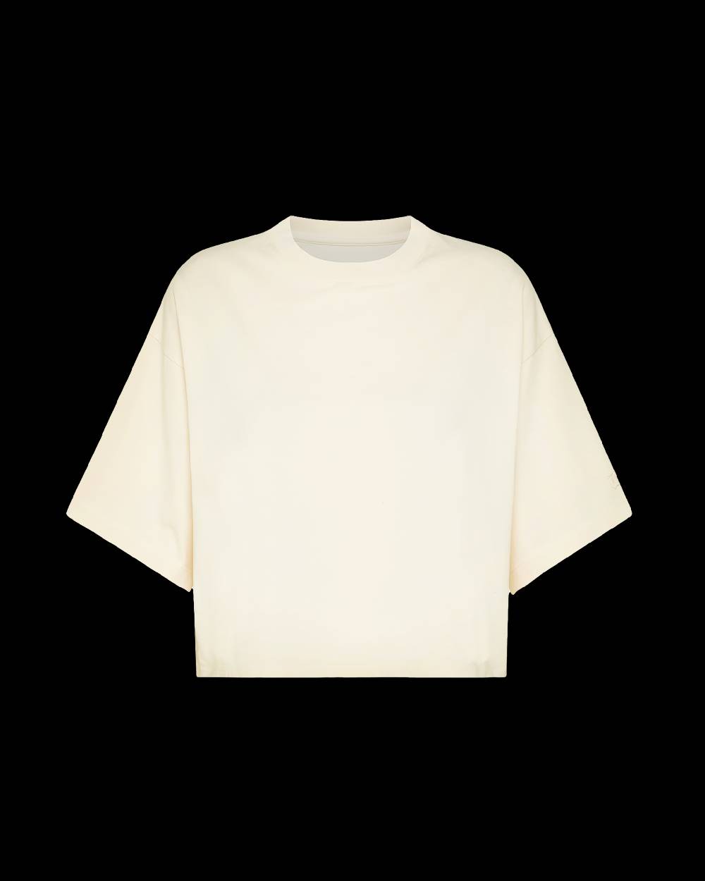 Philippe Model T-Shirt Cropped Marion da Donna Beige ecru in Jersey Cyber Monday