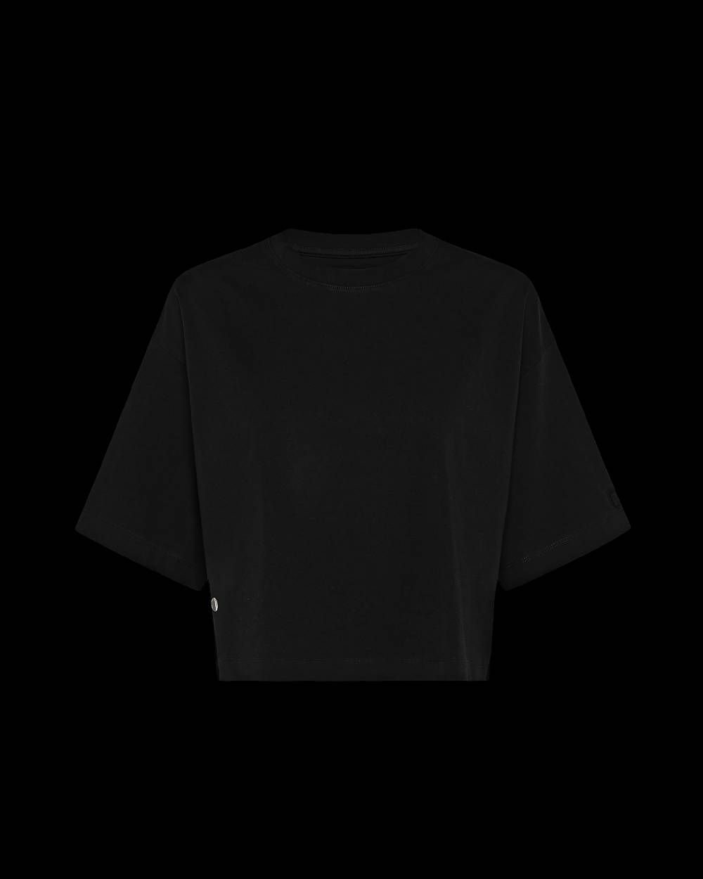 Philippe Model T-Shirt Cropped Marion da Donna Nera in Jersey Offerta natalizia