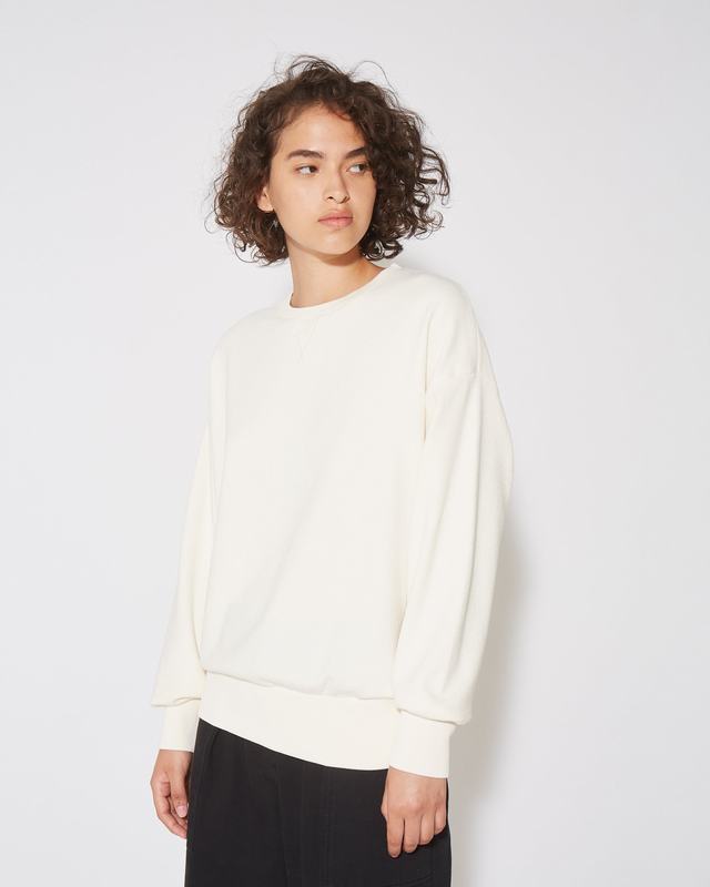 Philippe Model Felpa girocollo Brigitte da Donna Ecru in Pelle Offerta Pasqua