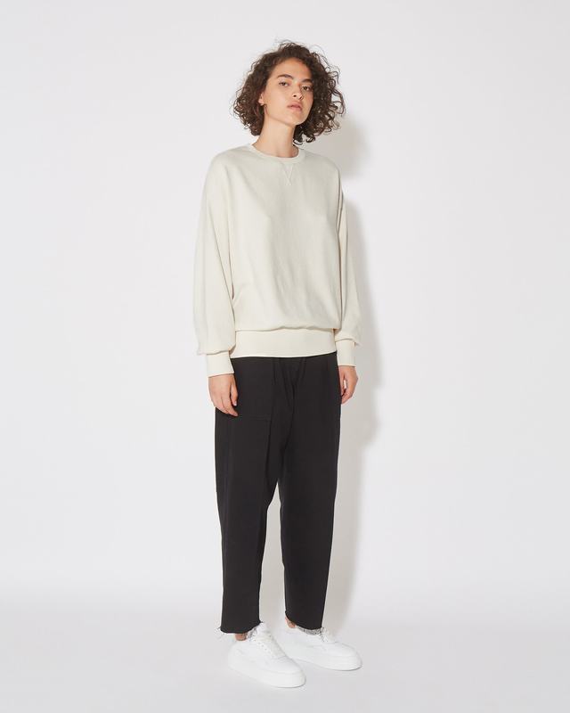 Philippe Model Felpa girocollo Brigitte da Donna Ecru in Pelle Offerta Pasqua