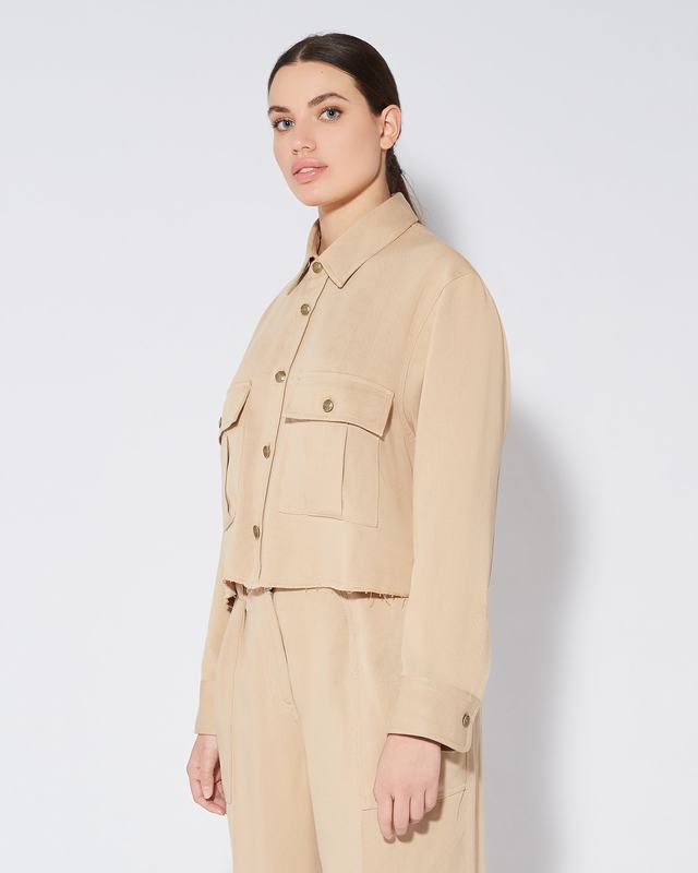 Philippe Model Camicia militare Dorette da Donna Marrone in Cotone Spedizione Gratuita