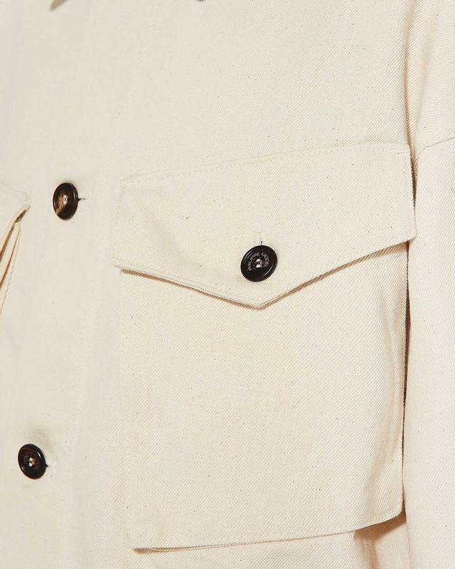 Philippe Model Giacca Giselle da Donna Beige ecru in Bull Denim Offerte speciali