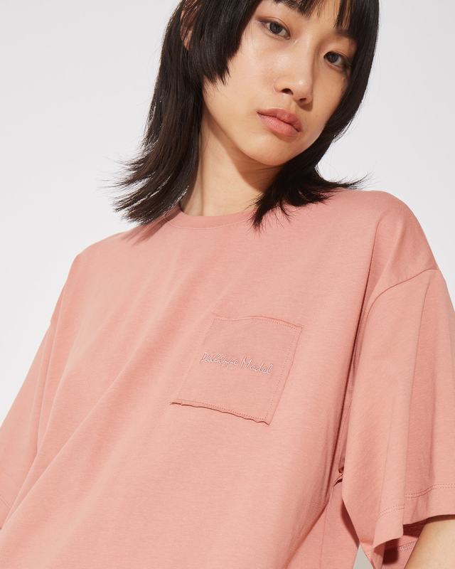 Philippe Model T-Shirt Monique da Donna Rosa in Jersey Novità