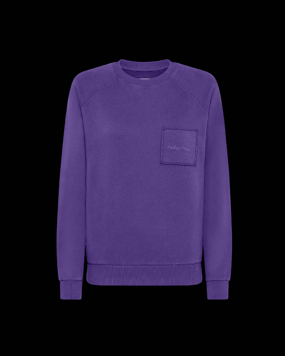Philippe Model Felpa girocollo Belle da Donna Viola in Jersey Sconto