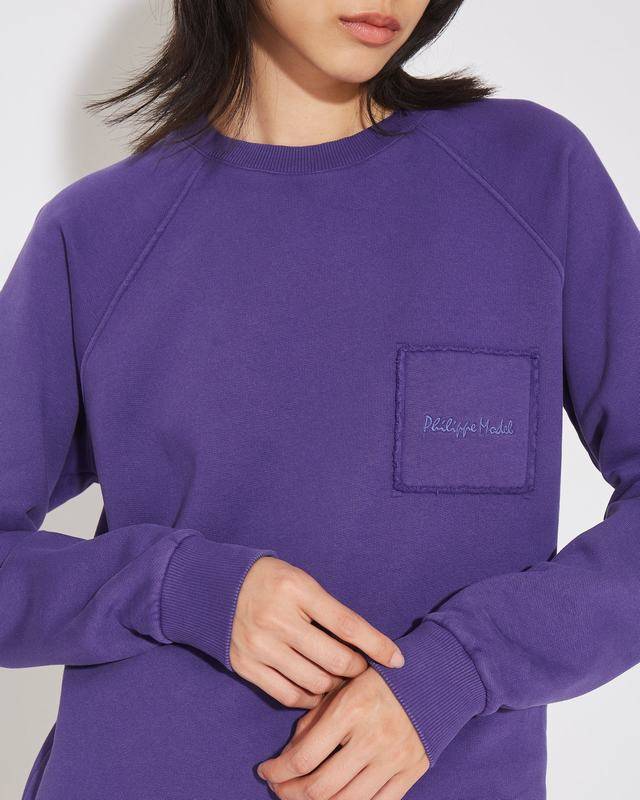 Philippe Model Felpa girocollo Belle da Donna Viola in Jersey Sconto