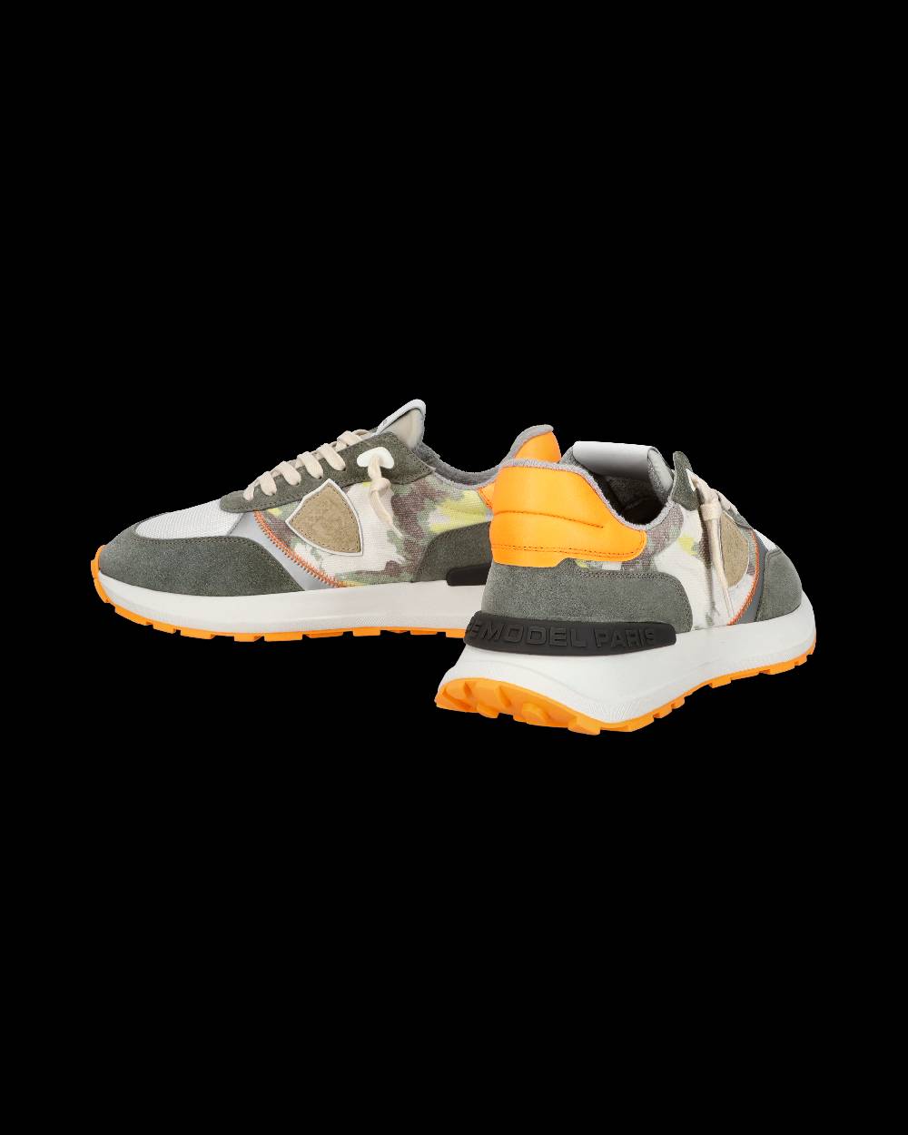 Philippe Model Sneaker sportive Antibes da uomo in tela stampata - Verde e arancione Fino al 55% di sconto