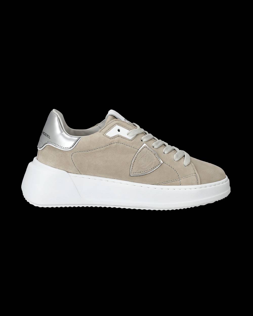 Philippe Model Sneaker basse Tres Temple donna - beige e argento Enormi sconti