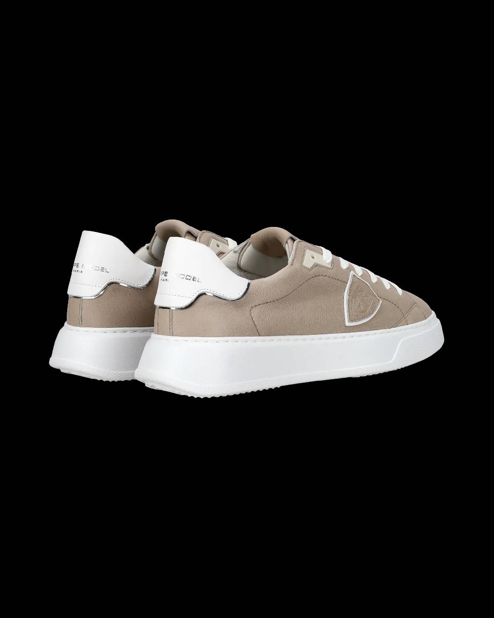 Philippe Model Sneaker casual Temple da uomo in pelle Nabuk - Grigio Trasporto libero internazionale