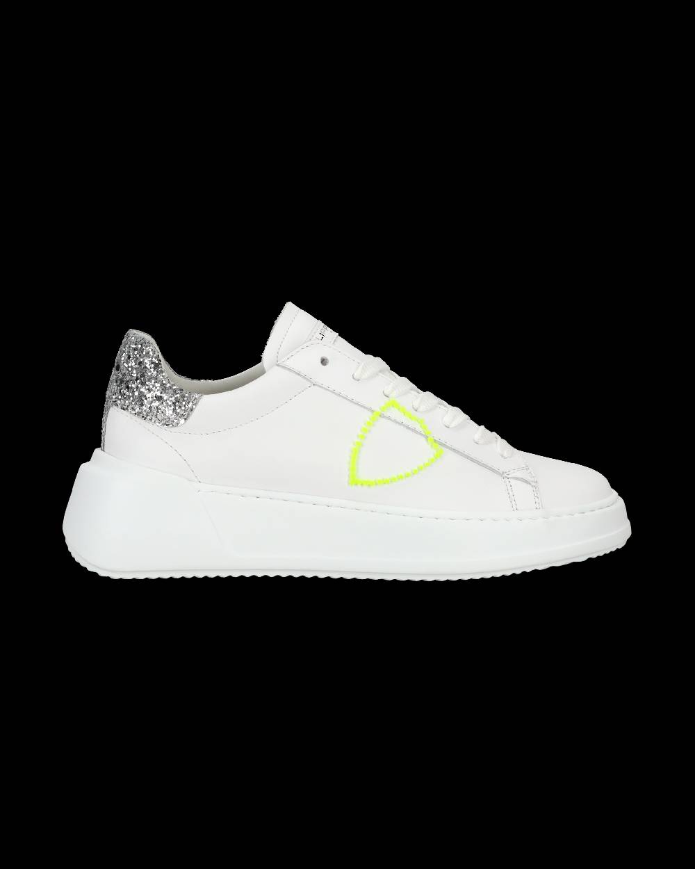 Philippe Model Sneaker casual Tres Temple da donna in pelle - Argento e bianco Limitato a 3 giorni