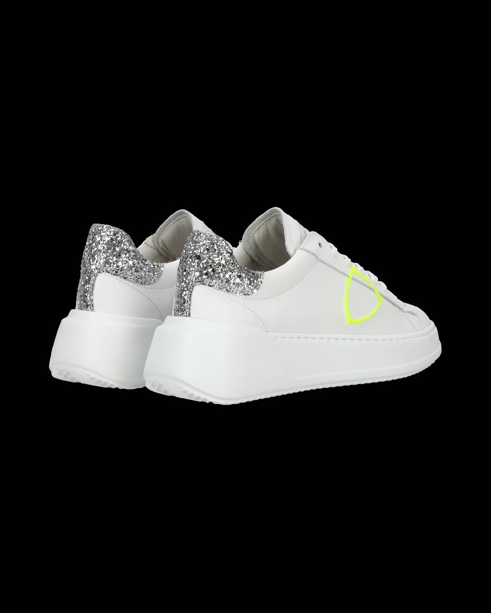 Philippe Model Sneaker casual Tres Temple da donna in pelle - Argento e bianco Limitato a 3 giorni
