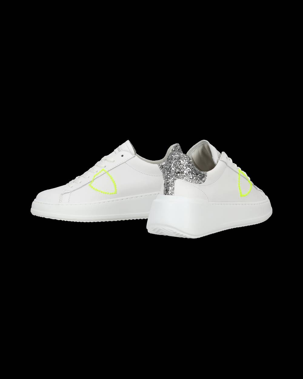 Philippe Model Sneaker casual Tres Temple da donna in pelle - Argento e bianco Limitato a 3 giorni