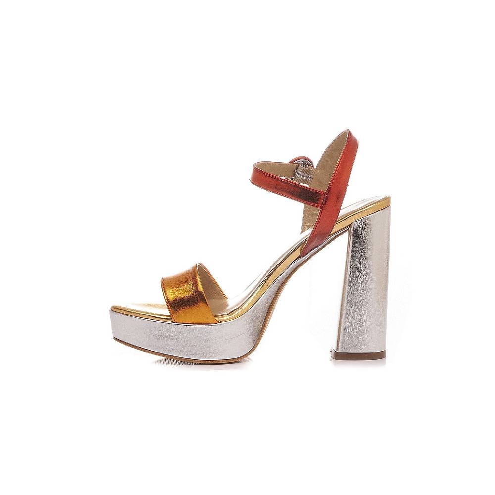 Giancarlo Paoli Sandali Donna PIP92 Laminato Arancio Italy
