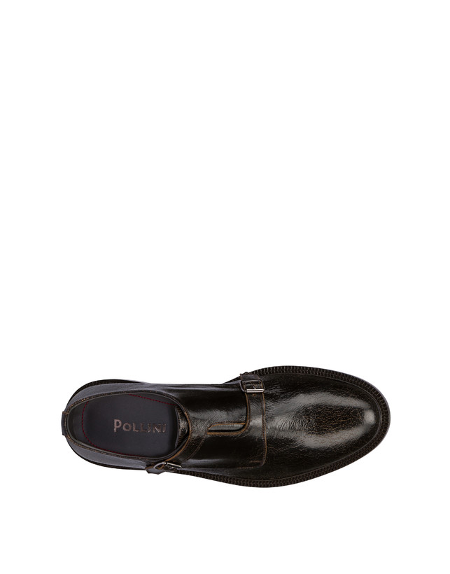 Pollini Monk Strap In Capra 1920 T.moro Online Outlet
