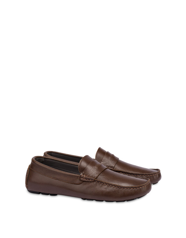 Pollini Mocassini Driver In Vitello Eazy Fango Shopping online