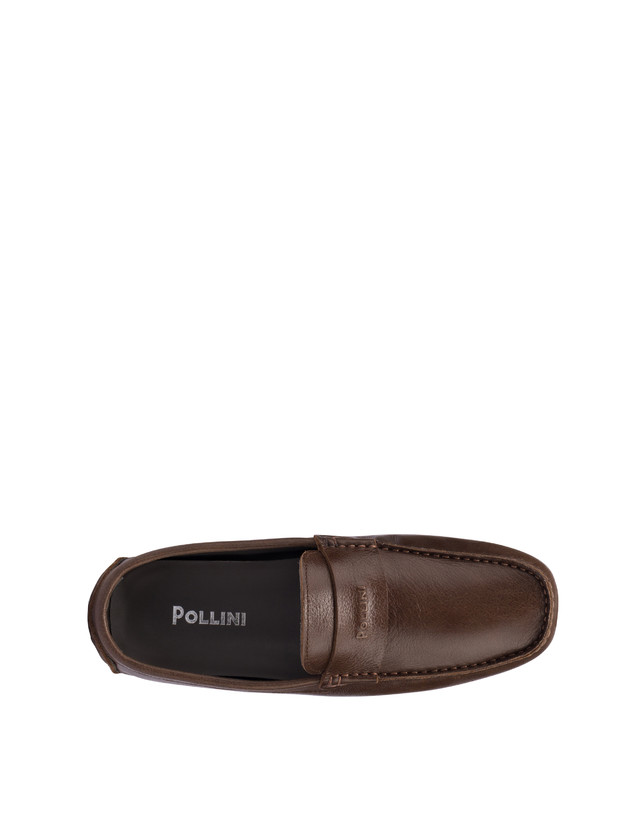 Pollini Mocassini Driver In Vitello Eazy Fango Shopping online