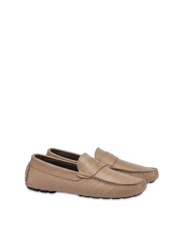 Pollini Mocassini Driver In Vitello Eazy Taupe Offerta esclusiva