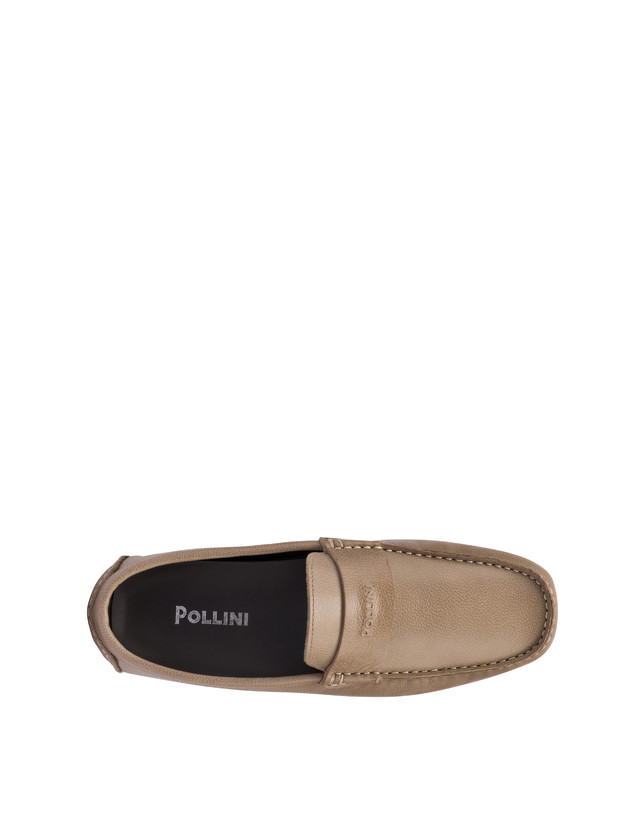 Pollini Mocassini Driver In Vitello Eazy Taupe Offerta esclusiva