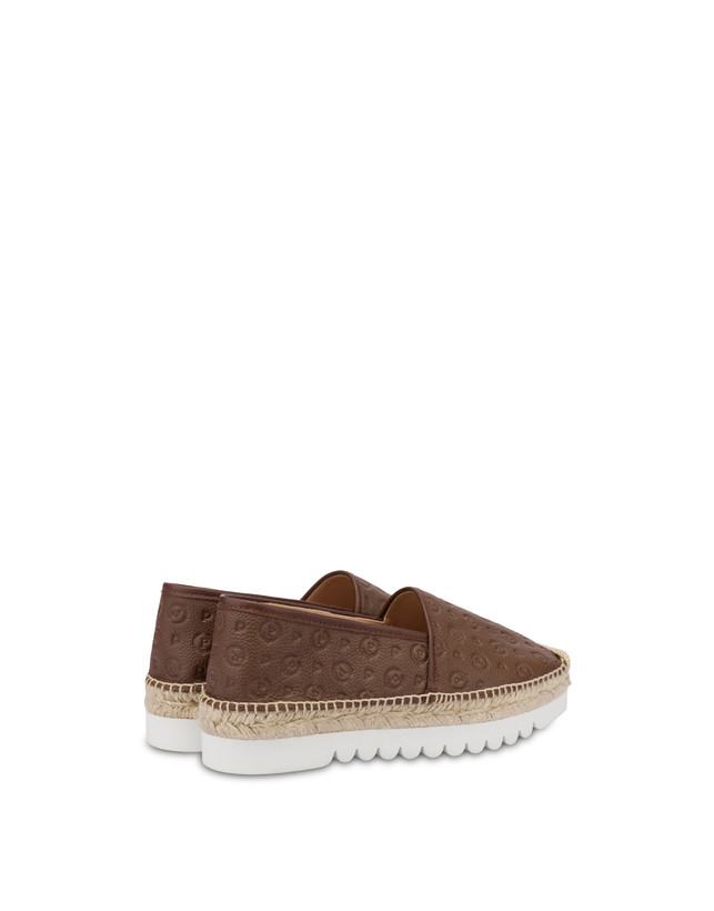 Pollini Espadrillas Heritage Logo Embossed Marrone Promozione temporanea