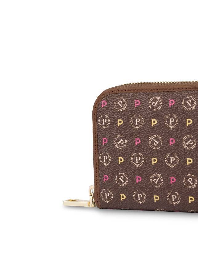 Pollini Portafoglio Zip Around Heritage Logo Classic Multicolor/marrone Negozi Online