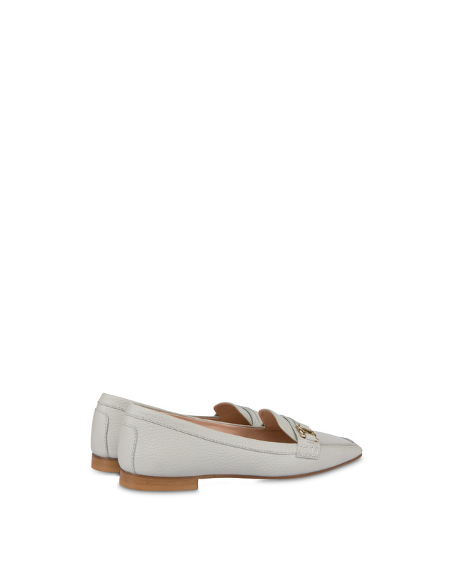 Pollini Mocassini In Vitello Uptown Gesso Pezzi Unici