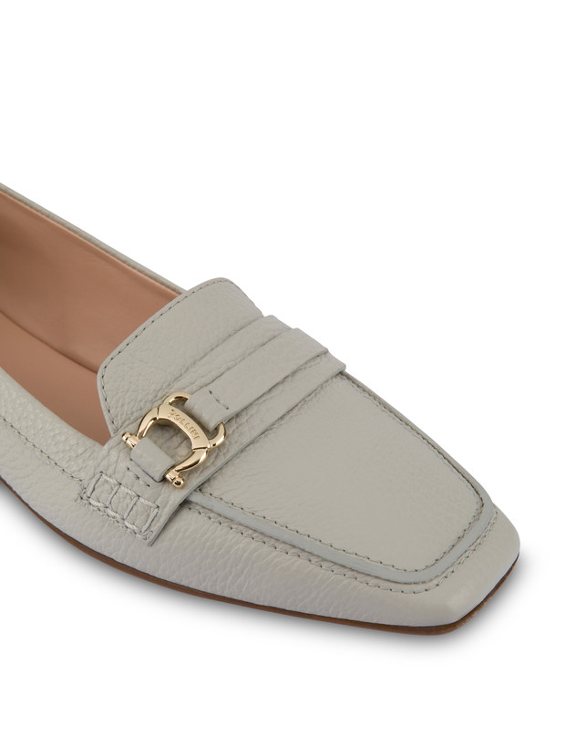 Pollini Mocassini In Vitello Uptown Gesso Pezzi Unici